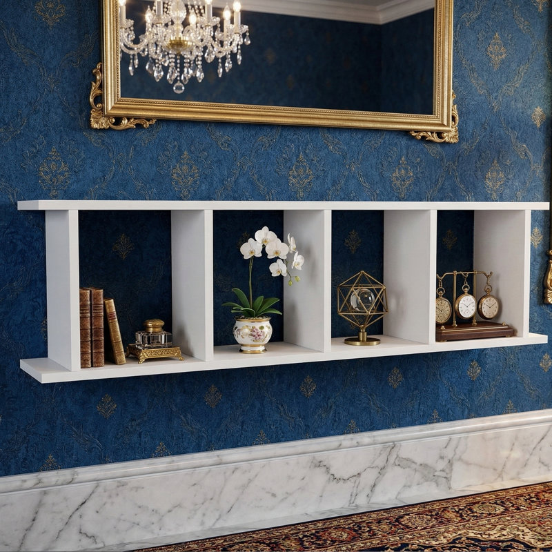 Aurelia 47" Floating Cubby Wall Shelf