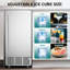 85LBS/24H Commercial Ice Maker, 30LBS Storage, Stainless Steel, Under Counter Built-in with Self-Cleaning