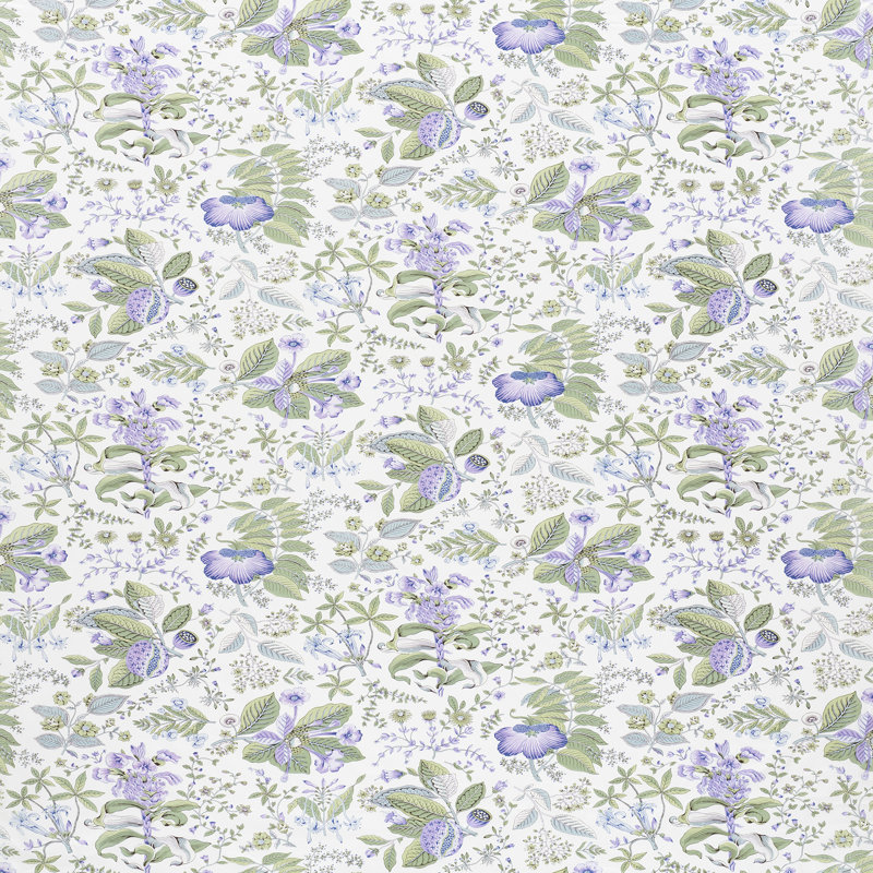 Tissu botanique grenade, Mauve