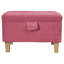 50cm Wide Rectangle Solid Colour Footstool Ottoman with Storage
