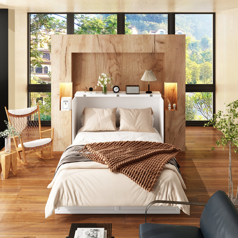 Lit escamotable moderne avec tiroirs de rangement et conception pliable peu encombrante - parfait pour les espaces de vie compacts