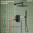  Pressure Balanced Shower Faucet System , 10" LED Rainfall Shower Head with Handheld Spray-108225000