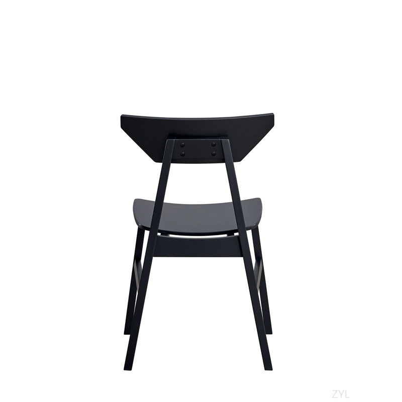 Chaise d'appoint à finition noire (ensemble de 4)