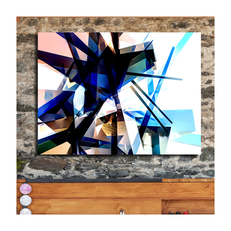 Vibrant Geo - impression d'art graphique, H 12 po x l 16 po x P 1 po