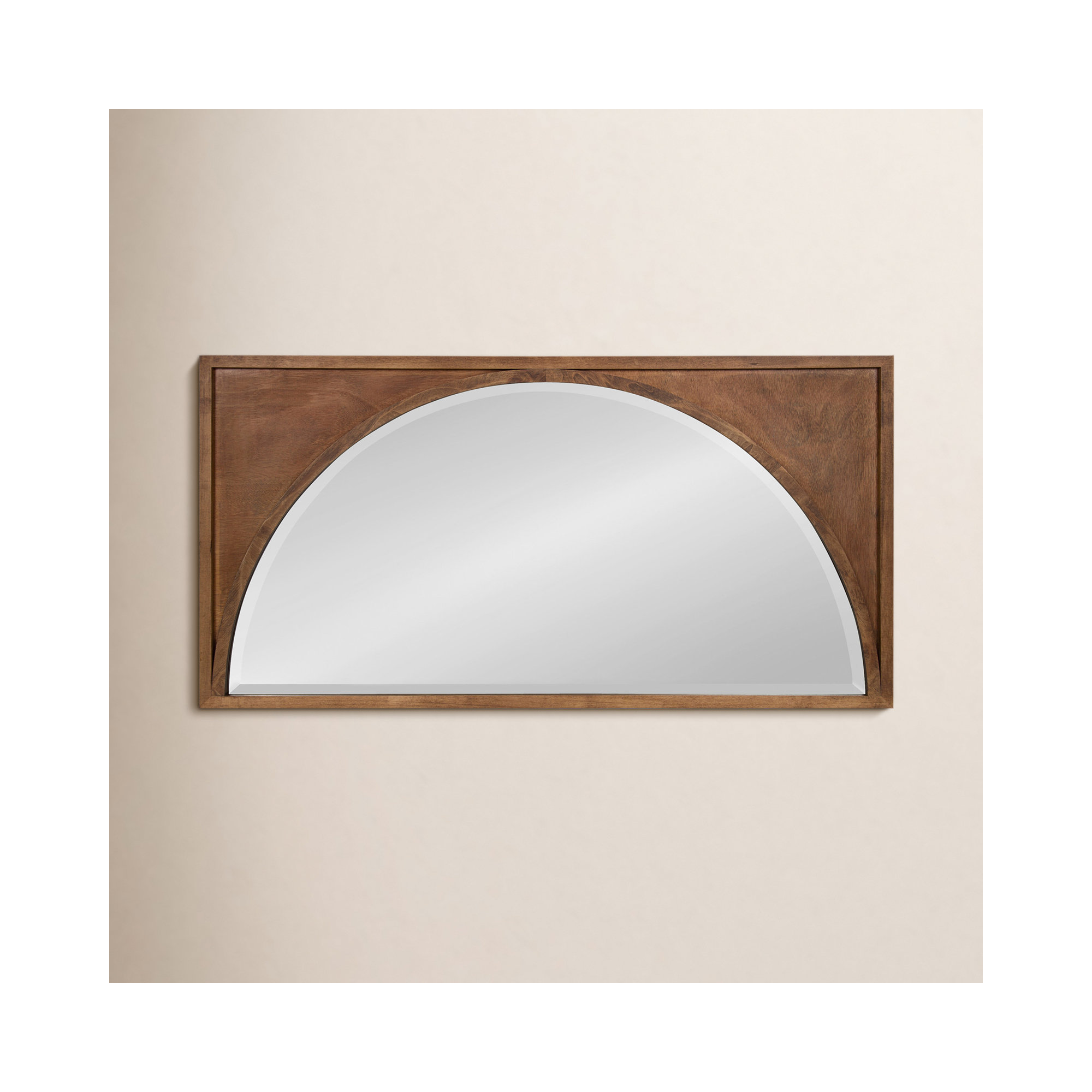 Abie Flat Mirror, Brown