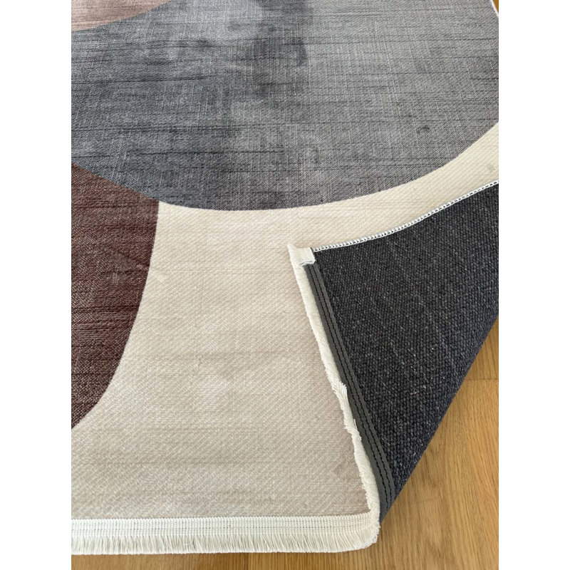 Tapis en coton avec envers antidérapant Lanney, Rectangle 3 pi 11 po x 12 pi 5 po