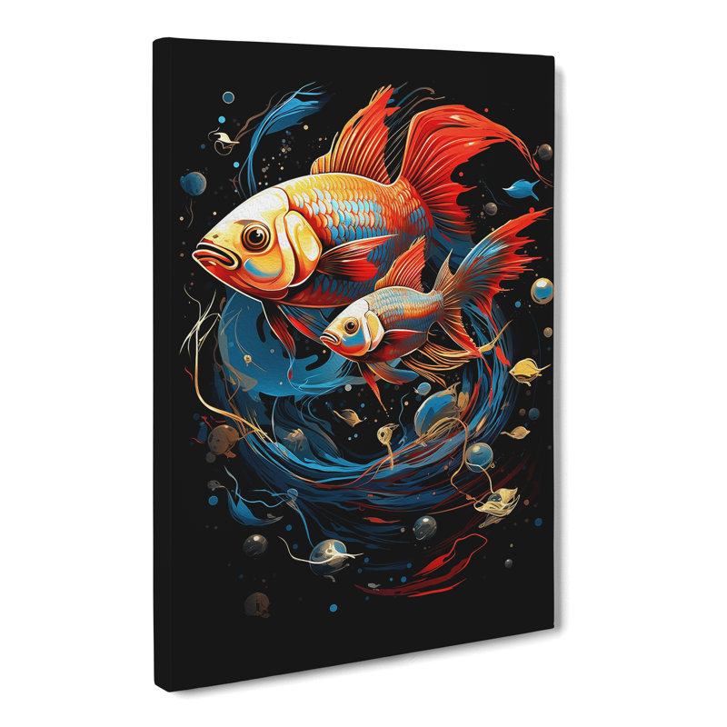 Fish Futurism - No Frame Print, 50cm H x 35cm W x 3cm D