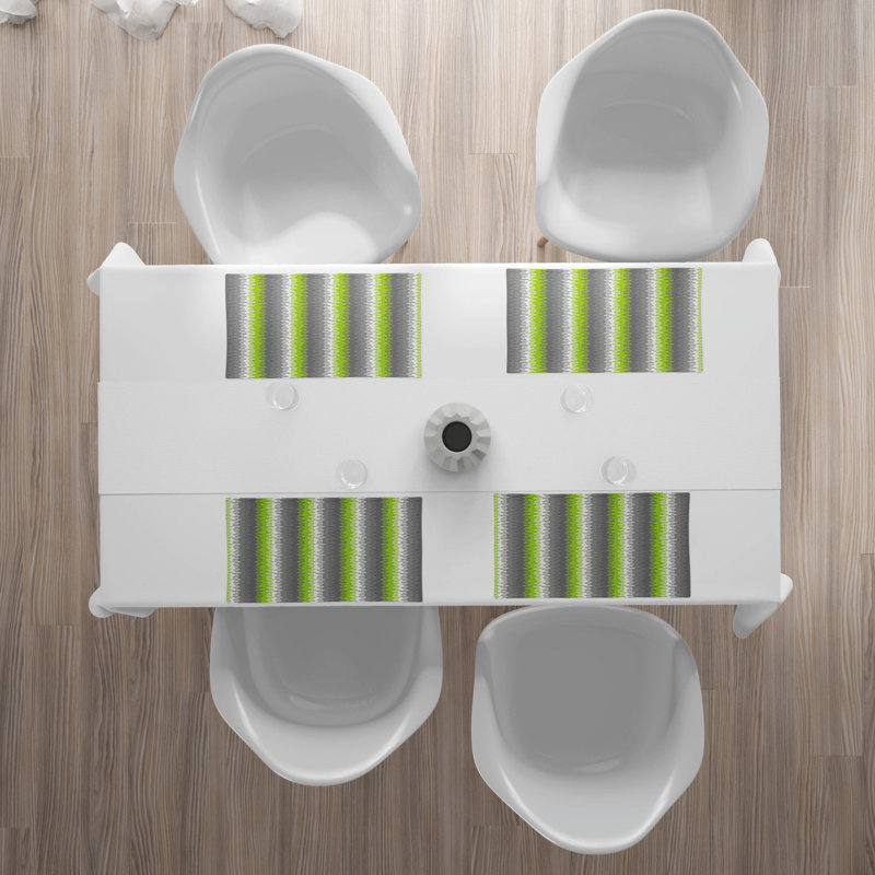 Polyester Striped Rectangle Placemat