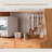 Cherry Wood Color Solid + Manufactured Wood+Glass Sideboard-1074512592