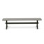 6-piece dining table set consists of a dinner table and a bench with top and 4 stackable chairs with Black Polyester Fabric - Wire-brushed Black-1820842499-1820842498
