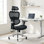 Fauteuil de bureau ergonomique avec dossier lombaire et dossier lombaire avec accoudoirs réglables 4D