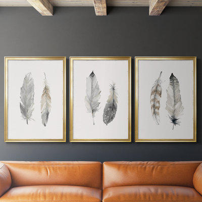 «Flight of Fancy I» - Toile tendue avec châssis sur mesure - 3 pièces
