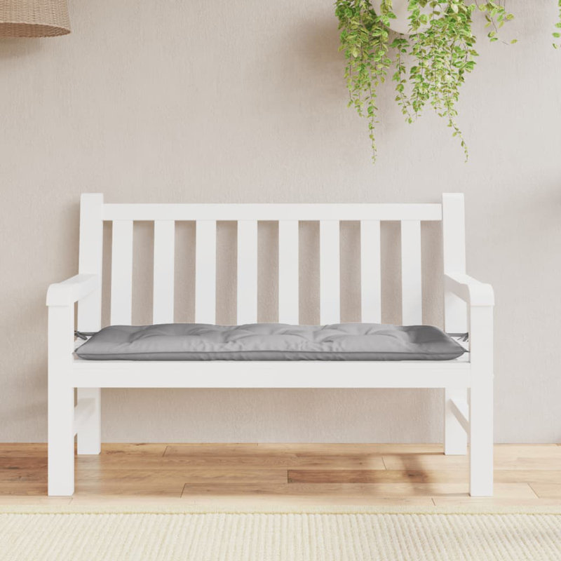 Coussin de banc en tissu Oxford, gris, H 2,8 po x l 47,2 po x P 19,7 po
