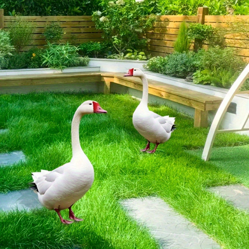 Statue acrylique en forme d'oie pour jardin
