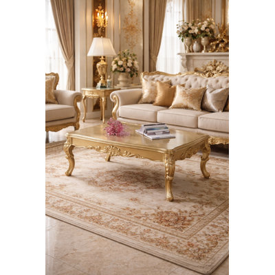 Ornate Gold Rococo Coffee Table