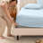 260 Thread Count Organic Cotton Percale Fitted Sheet-70040824-60582307