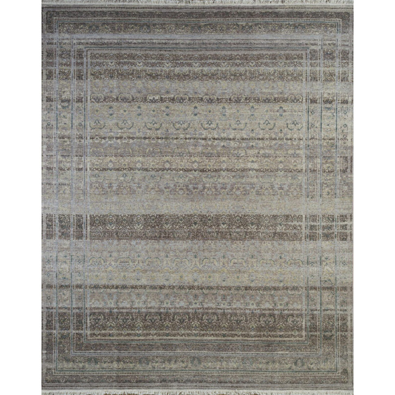 Tapis noué à la main de style rétro Dover