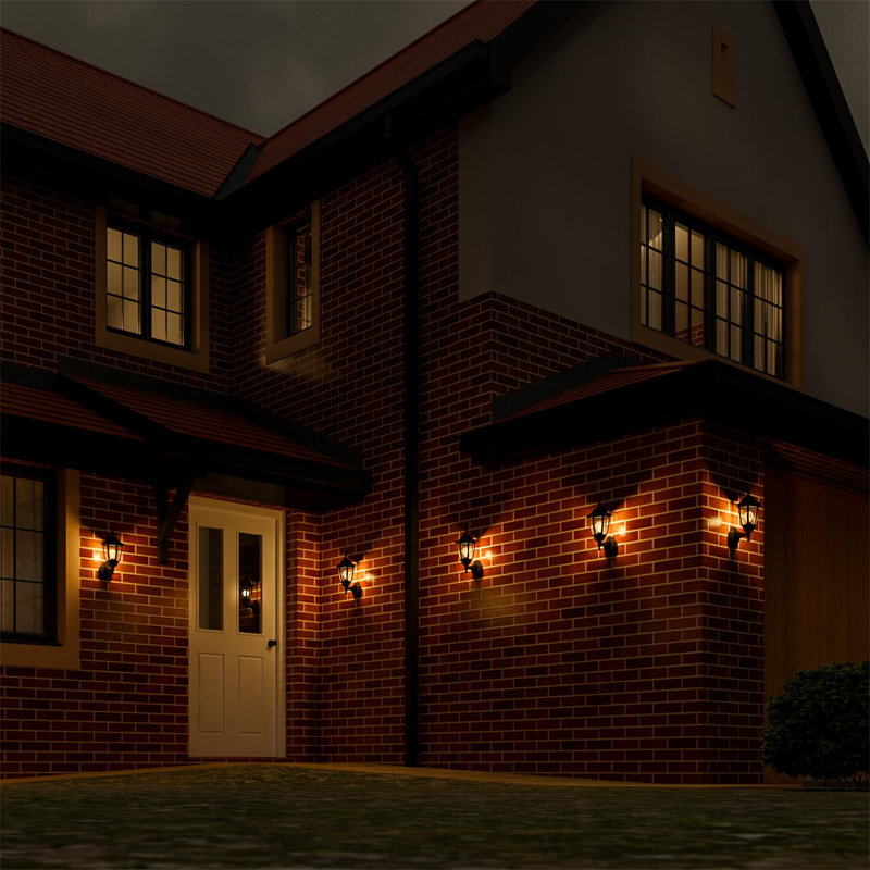 Dubik Satin Black Outdoor Wall Lantern