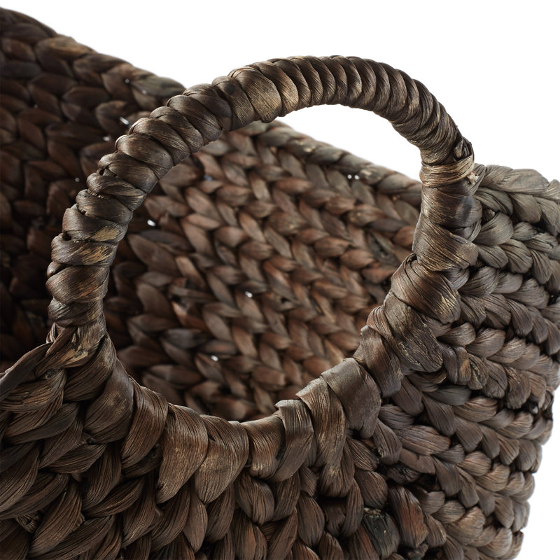Large Water Hyacinth Boat Basket for Laundry by Bay Isle Home™ - Espresso