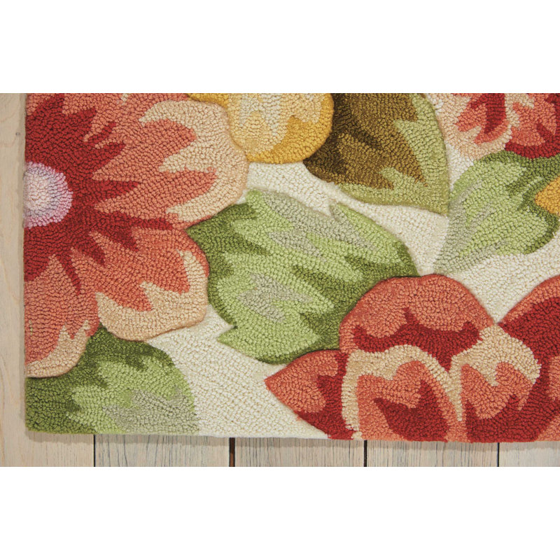 Tapis crème contemporain Karyn, Tapis de couloir 2 pi 3 po x 8 pi