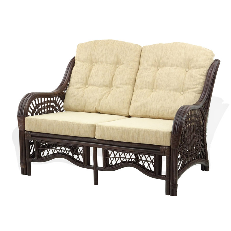 48'' Wide Loveseat with Cushions, Cream 