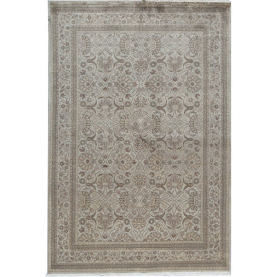 Marquis Wool Oriental Area Rug in Brown/Beige