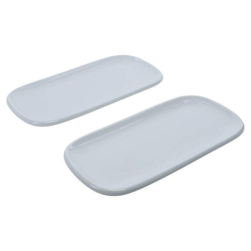 2-Piece, Impulse Rectangular Platter Set, 11", White