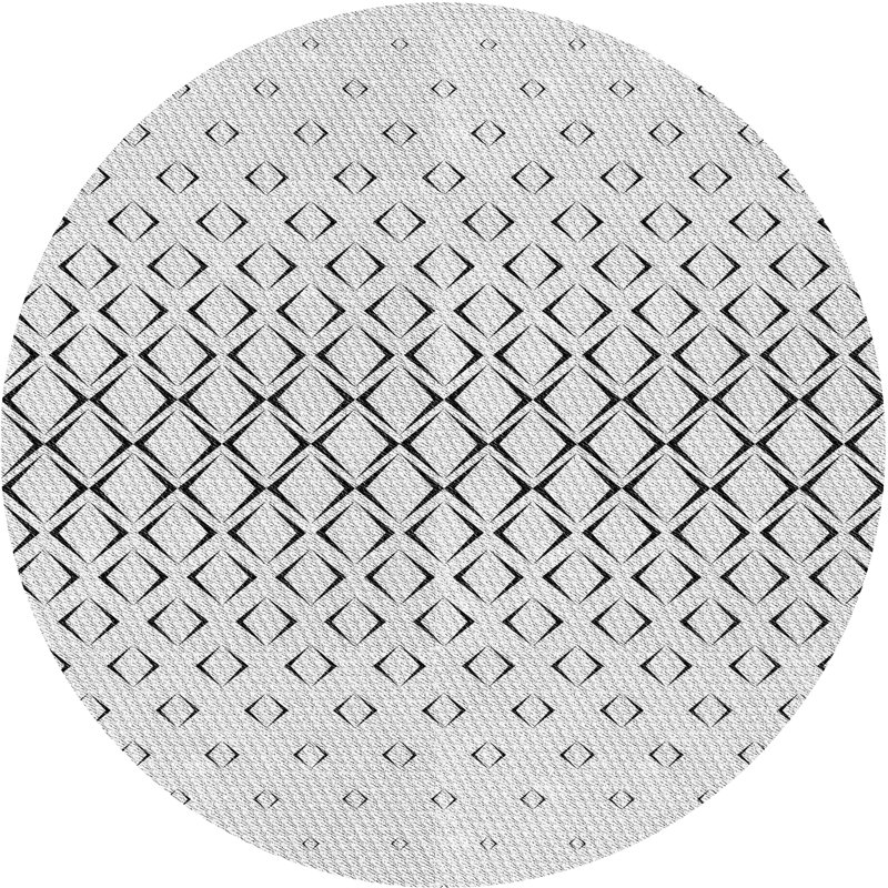 Tapis gris Power Loom, Rond 7 pi