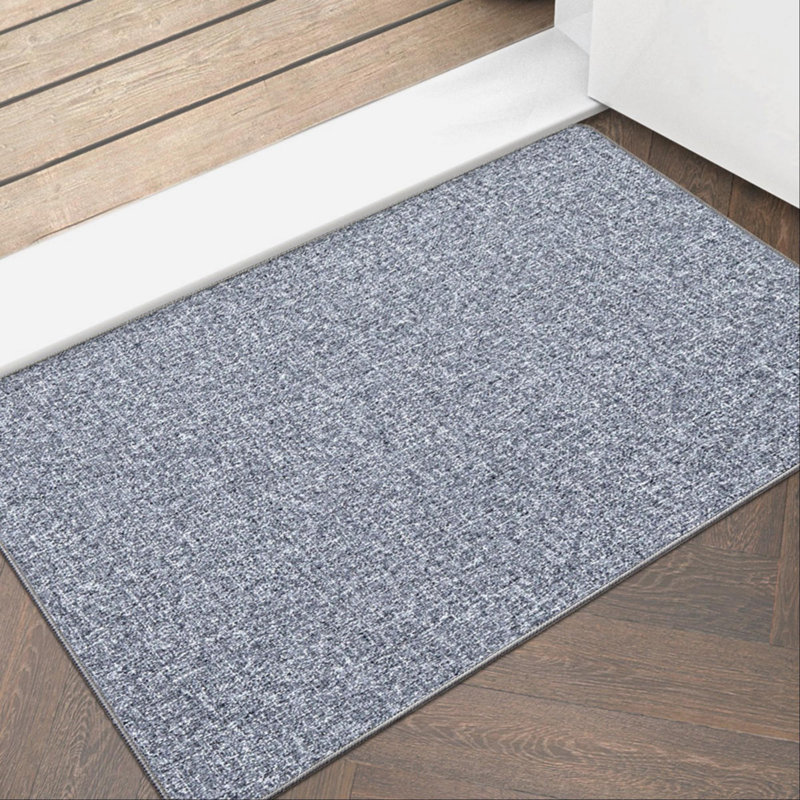Tapis d'entrée, tapis d'entrée intérieur / extérieur absorbant et résistant à la boue, Grey, 18" W x 30" L