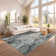 Modern Abstract Machine Washable Rug Stain Resistant Easy Cleaning Indoor Carpet With Non-Slip Backing Low Pile Floor Cover Non Shedding Folding Throw Carpet For Home Decor