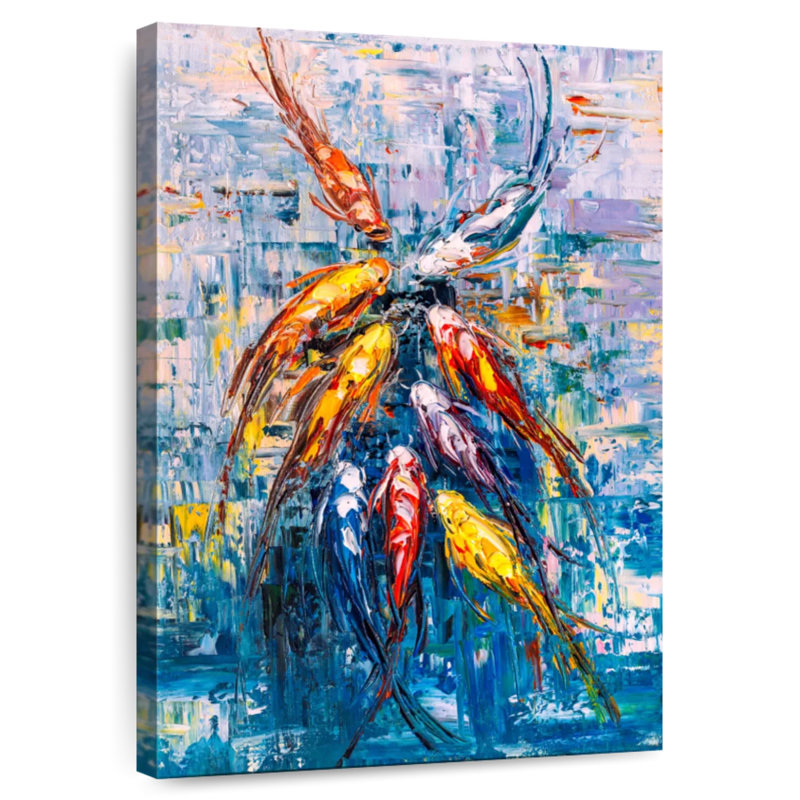 Brampt Abstract Koi Fish, 45" H x 30" W
