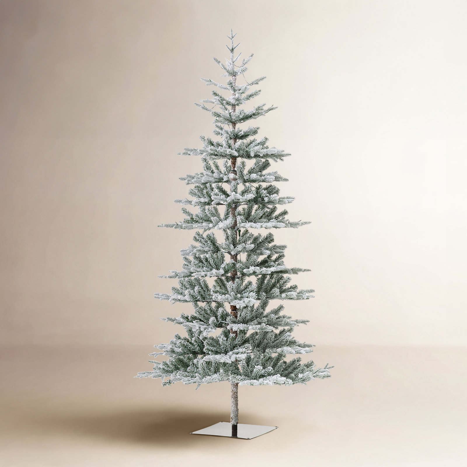Johvan Frosted Pre-Lit Fir Christmas Tree, 8' H
