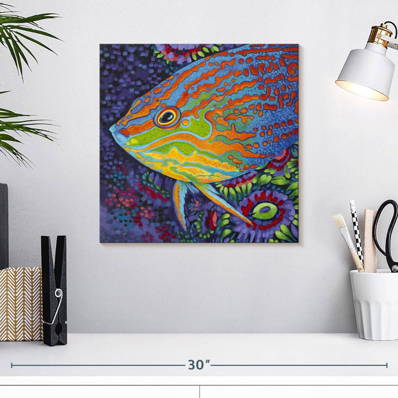 Brampt brillant poisson tropical I, H 16 po x l 16 po