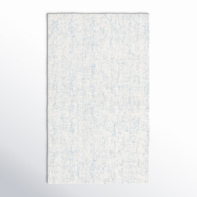 Fredi Light Blue Ivory Hand-Woven Abstract Rug