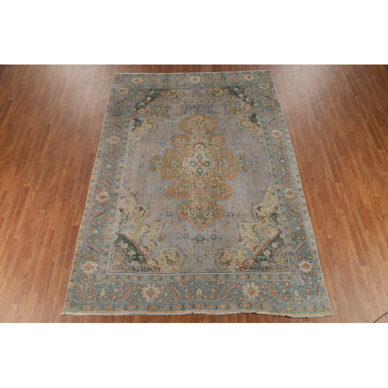 Tapis traditionnel géométrique rétro 8 x 11