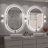 Molly Frameless LED Front Light and Back Light 3 Colors Dimmable Anti-Fog Oval Wall Bathroom Vanity Mirror-1724481915