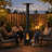 70,000 BTU Wood Pellet Patio Heaters with Wheels & Glass Window, Outdoor Heater for Patio, Backyard & Commercial Use