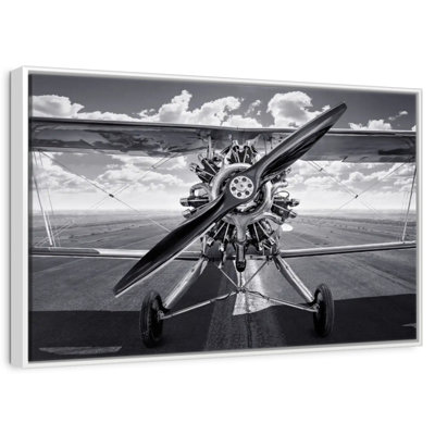 Avion rétro monochrome