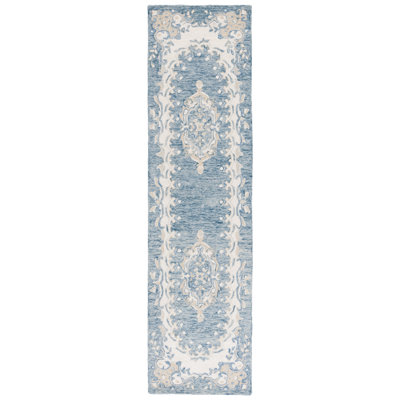 Ebony Hand Tufted Wool Pile Floral Rug