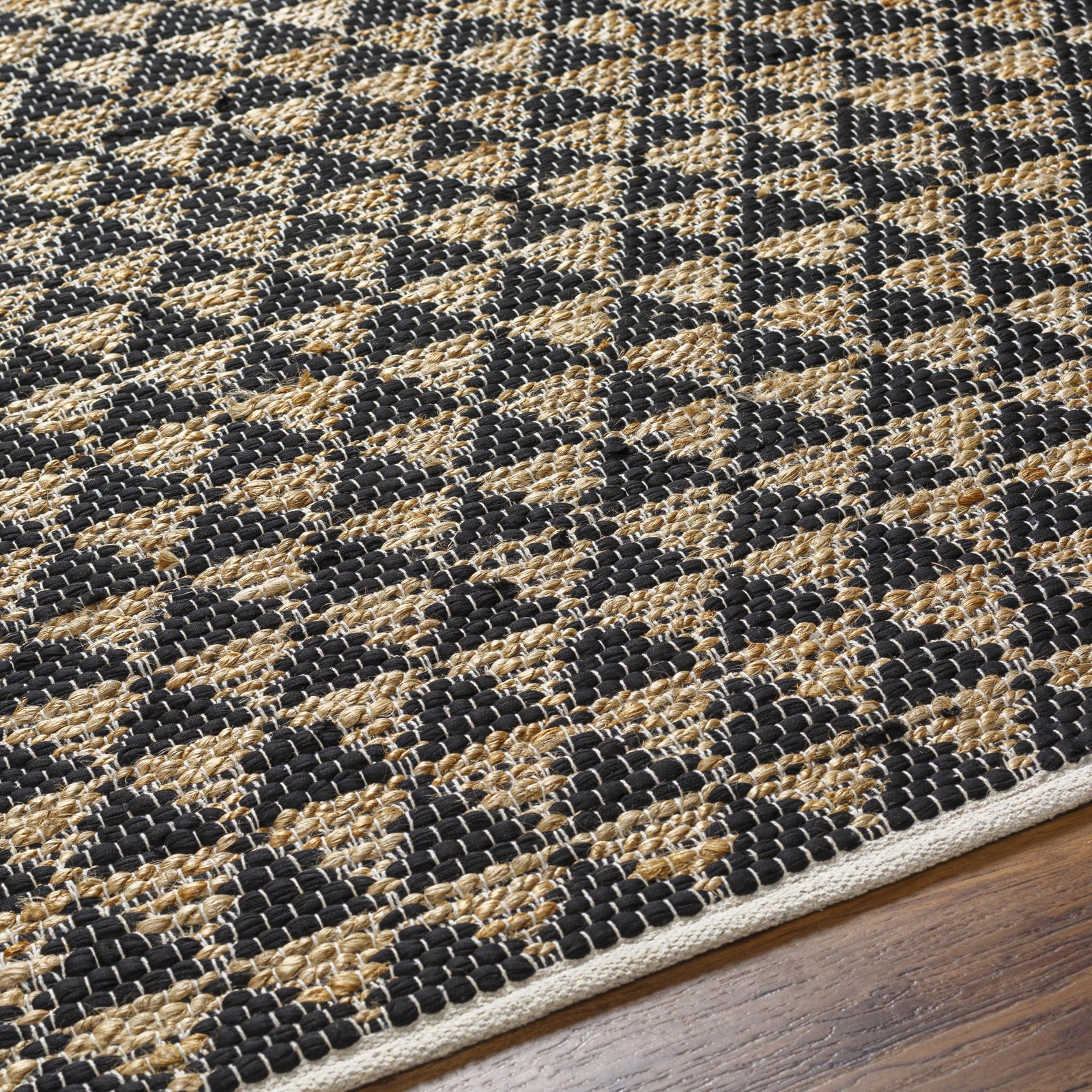 Addy Hand-Woven Geometric Jute Rug, Rectangle 27" x 45"