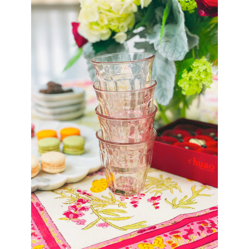 Bistro 8 oz. Glass Every Day Glasses, Pink