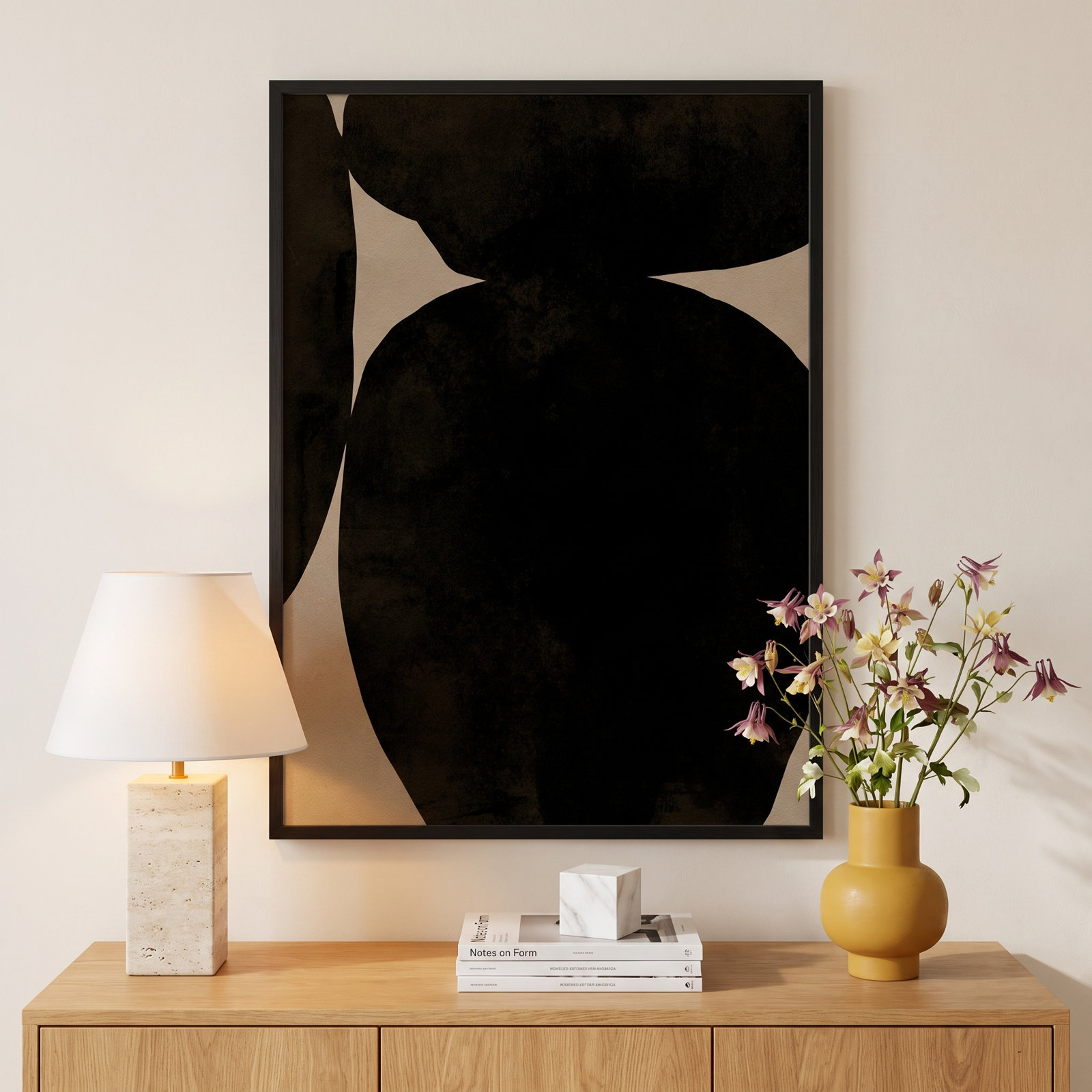 Heirloom Orbs II by Jacob Green, 41" H x 31" W x 1" D, Black