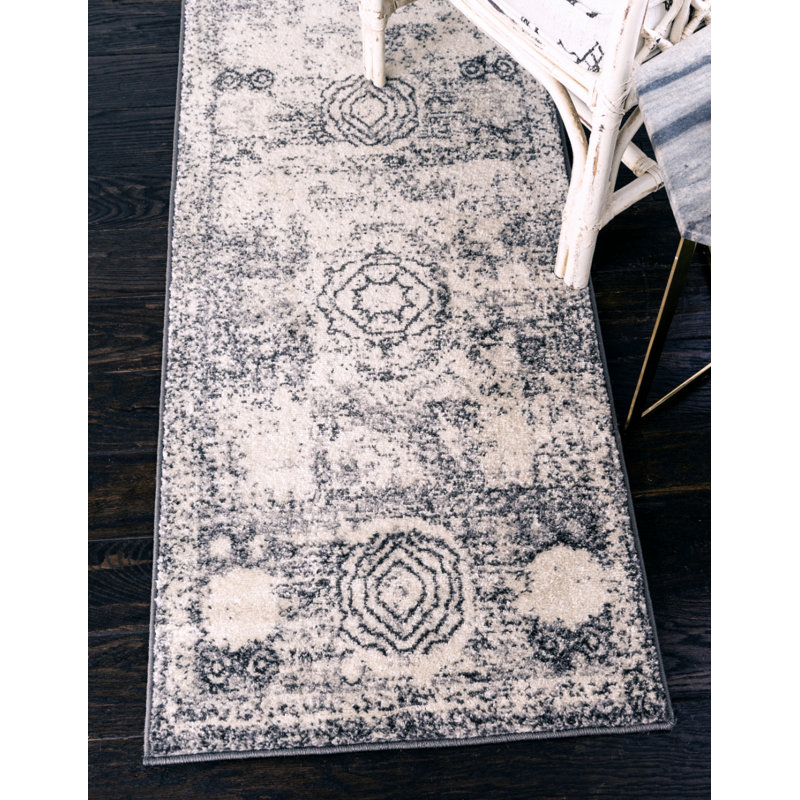 Tapis gris clair Kemira, Tapis de couloir 2 pi x 6 pi 9 po