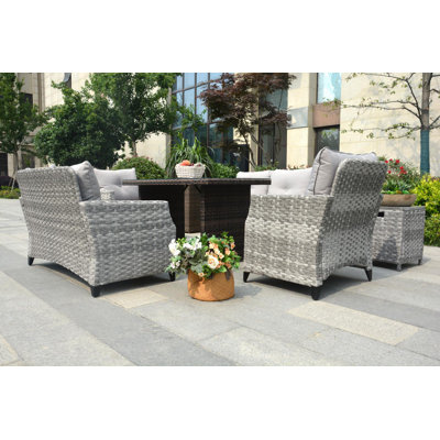 7 - Person Patio Conversation Set with Cushions