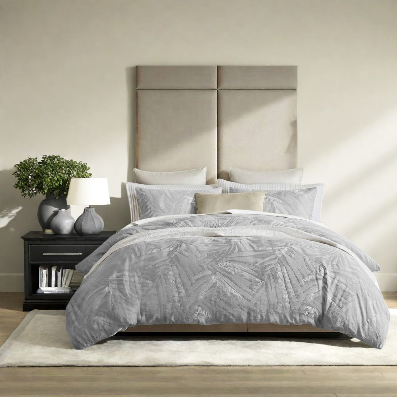 Premium Cotton King Bedding Sets, Light Gray Modern Comfort for Home