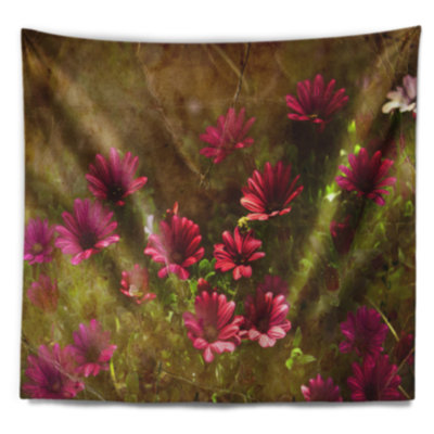Tapisserie «Spring Garden» avec petites fleurs rouges