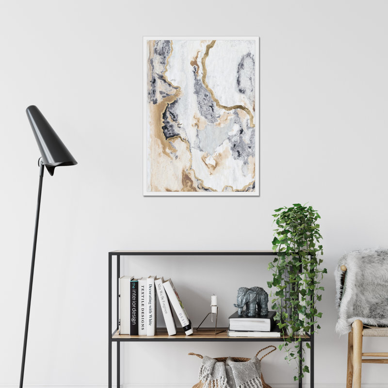 Cinder & Smoke I by Vanna Lam - Wrapped Canvas Painting, 80cm H x 55cm W, White Framed Paper Print
