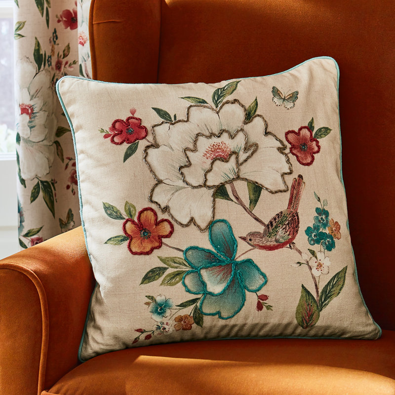 Pippa Embroidered Filled Cushion