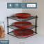 Buckingham 3 Tier Corner Plate Rack Kitchen Cupboard Storage Organiser 28 Cm-250858626