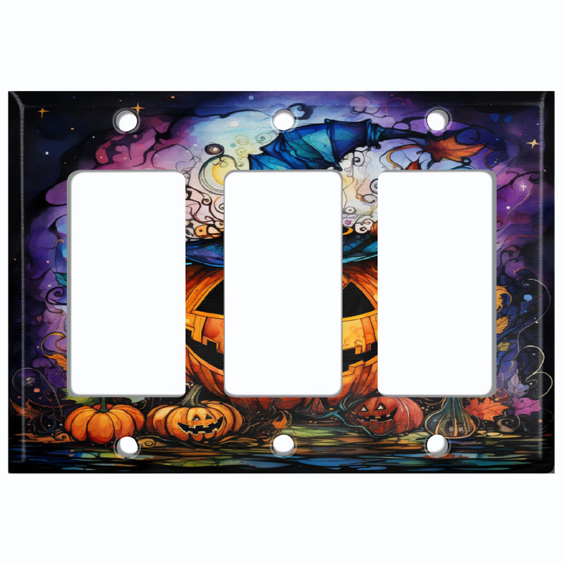 Figurine murale d'Halloween festive 3 lumières d'Halloween